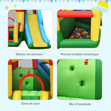 Load image into Gallery viewer, Ch芒teau Gonflable avec Souffleur pour Enfants de 3  10 Ans avec Plusieurs Types de Jeu Diffrents 330 x 300 x 210 cm -