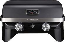 Load image into Gallery viewer, Attitude2go,Barbecue de Table à Faible fumée,BBQ Portable,à Couvercle,thermomètre,et Grille en Fonte,Alimentation : Cartouche de gaz CV 470 Plus,Gris