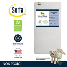 Load image into Gallery viewer, SleepTrue Sparkling Sky 5 Dual-Sided Crib &amp; Toddler Mattress - Sustainably Sourced Fiber Core - Waterproof - Lightweight - GREENGUARD Gold Certified - 5 Year Warranty