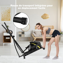 Load image into Gallery viewer, Vlo Elliptique avec 8 Niveaux de Rsistance-Masse d'Inertie 2 kg Pouls  la Main Affichage LCD -