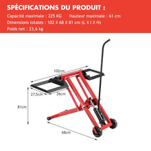 Load image into Gallery viewer, Cric de Levage pour Tondeuse  Gazon pour Tracteurs et Tondeuses  Gazon Autoportes  Rayon de Braquage Nul Capacit de 227 Kg -