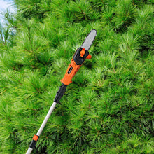 Load image into Gallery viewer, lagueuse Tlescopique sur Perche sans Fil 198 -274 cm Coupe Branche avec Batterie 20V et Chargeur Orange -
