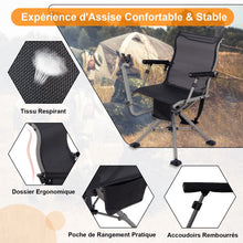 Load image into Gallery viewer, Chaise de Chasse Portable Chaise de Tir avec Siège de Pliable Réglables Rotation à 360° Support de Fusil Réglable Charge 150 kg Noir -