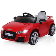 Load image into Gallery viewer, Voiture TTRS Electrique pour Enfants 12V Max. 5 Km/h Double Porte avec Tlcommande 2.4G Blanc/Rouge -