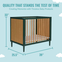 Load image into Gallery viewer, Dream on Me Lucas Mini Modern Crib with Rounded Spindles I Convertible Crib I Mid - Century Meets Modern I Portable Crib