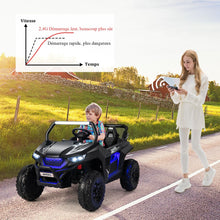 Load image into Gallery viewer, Voiture lectrique Enfant 12 V Tlcommande pour 3-8 Ans 2 Vitesses Ressort de Suspension Charge 59KG 118x74x71CM Noir/Rose/Rouge -