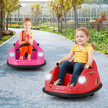 Load image into Gallery viewer, Auto-tamponneuse Electrique 12V pour Enfants Alimente par Batterie Tlcommande Lumires LED Musique pour les 2-5 Ans Rose/Rouge/Bleu -