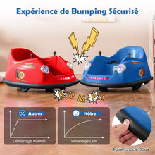 Load image into Gallery viewer, Auto-tamponneuse Electrique 12V pour Enfants Alimente par Batterie Tlcommande Lumires LED Musique pour les 2-5 Ans Rose/Rouge/Bleu -