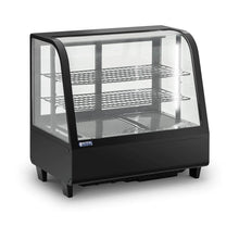 Load image into Gallery viewer, Vitrine réfrigérée 100 litres 3 niveaux plastique verre trempé noir 14_0005388 -