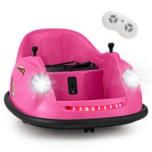Load image into Gallery viewer, Auto-tamponneuse Electrique 12V pour Enfants Alimentée par Batterie Télécommande Lumières LED Musique pour les 2-5 Ans Rose/Rouge/Bleu -