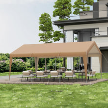 Load image into Gallery viewer, Abri de Voiture 301 x 600 cm Cadre en Métal Galvanisé Tente de Garage Portable avec Bâche Toutes Saisons Tente de Voiture pour Camions Bateaux -