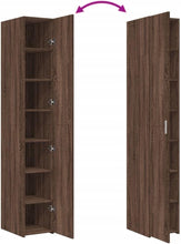 Load image into Gallery viewer, vidaXL Buffet Haut chêne Marron 30x42,5x185 cm Bois d'ingénierie, Buffet, Armoire de Rangement, Panneau latéral, Armoire, Armoire latérale