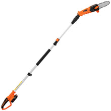 Load image into Gallery viewer, Élagueuse Télescopique sur Perche sans Fil 198 -274 cm Coupe Branche avec Batterie 20V et Chargeur Orange -