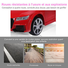 Load image into Gallery viewer, Voiture TTRS Electrique pour Enfants 12V Max. 5 Km/h Double Porte avec Télécommande 2.4G Blanc/Rouge -