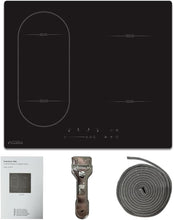 Load image into Gallery viewer, Covercook Plaque à Induction - Plaque de Cuisson à Induction Electrique -Encastrable 3 ou 4 foyers - Flexible Zone - 9 Niveaux de Puissance, Commande Tactile - Verrouillage d'enfant - 7000W, 220-240 V
