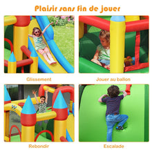 Load image into Gallery viewer, Ch芒teau Gonflable avec Souffleur pour Enfants de 3  10 Ans avec Plusieurs Types de Jeu Diffrents 330 x 300 x 210 cm -