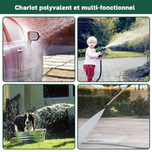 Load image into Gallery viewer, Dvidoir de Tuyau d橝rrosage avec 4 Roulettes Chariot pour 1.7m de Tuyau d橝rrosage Panier,95x62x113cm,Vert -