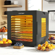 Load image into Gallery viewer, Dshydrateur Alimentaire Schoir  10 Plateaux en Acier Inoxydable avec 10 Programmes Prrgls Minuterie de 48H&amp;Temprature de 30-75鈩Noir -
