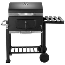 Load image into Gallery viewer, Barbecue  charbon de bois 3 en 1 avec thermomtre avec grille  hauteur rglable noir 1508003 -
