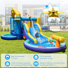 Load image into Gallery viewer, Château Gonflable Océan 6 en 1 avec Souffleur 680W Toboggan Aquatique &amp; 2 Piscines Maison de Rebond Gonflable Charge 90kg -