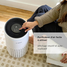 Load image into Gallery viewer, Bosch Air 4000 - Purificateur d'air - Pour les pièces jusqu'à 62,5 m² - Filtre efficacement plus de 99% des polluants - Un capteur intelligent, modes auto et silence (< 25 dB(A)) - CADR : 300 m³/h