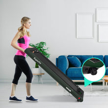 Load image into Gallery viewer, 2 en 1 Tapis de Course Electrique Pliable 1  12 Km/H avec Haut-parleur Bluetooth Tlcommande Moteur 0,75HP Vert/Blanc/Noir/Rouge/Or/Noir et Argent/Bleu -