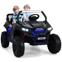 Load image into Gallery viewer, Voiture lectrique Enfant 12 V Tlcommande pour 3-8 Ans 2 Vitesses Ressort de Suspension Charge 59KG 118x74x71CM Noir/Rose/Rouge -
