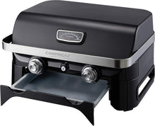 Load image into Gallery viewer, Attitude2go,Barbecue de Table à Faible fumée,BBQ Portable,à Couvercle,thermomètre,et Grille en Fonte,Alimentation : Cartouche de gaz CV 470 Plus,Gris