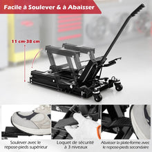 Load image into Gallery viewer, Cric Hydraulique pour Moto Capacité de 680 kg Table Élévatrice Moto Plateforme Réglable en Hauteur sur 3 Niveaux Rouge/Noir -