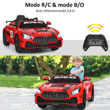 Load image into Gallery viewer, Voiture Sport Electrique 12 V pour Enfants Vitesse Max.: 5 km/h Télécommande 2.4G MP3 Effets Sonores Lumineux Rouge -