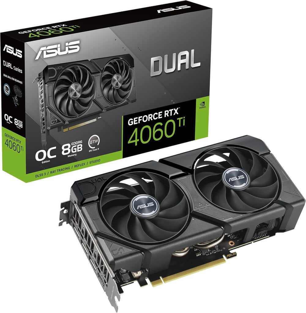 ASUS GeForce RTX 4060 TI Dual Evo 8G OC Carte Graphique de Jeu – Horloge Boost 2595 MHz GDDR6X PCIe Gen 4 DLSS 3 3X DP v 1.4a HDMI 2.1a (Prend en Charge 4K et 8K HDR)