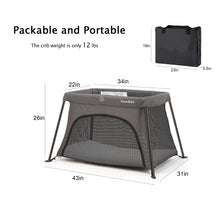 Load image into Gallery viewer, Portable Crib for Baby Travel with Soft Mattress