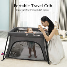 Load image into Gallery viewer, Portable Crib for Baby Travel with Soft Mattress