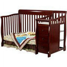 Load image into Gallery viewer, Dream on Me Brody 5 - in - 1 Convertible Crib with Changer. Cherry