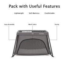 Load image into Gallery viewer, Portable Crib for Baby Travel with Soft Mattress